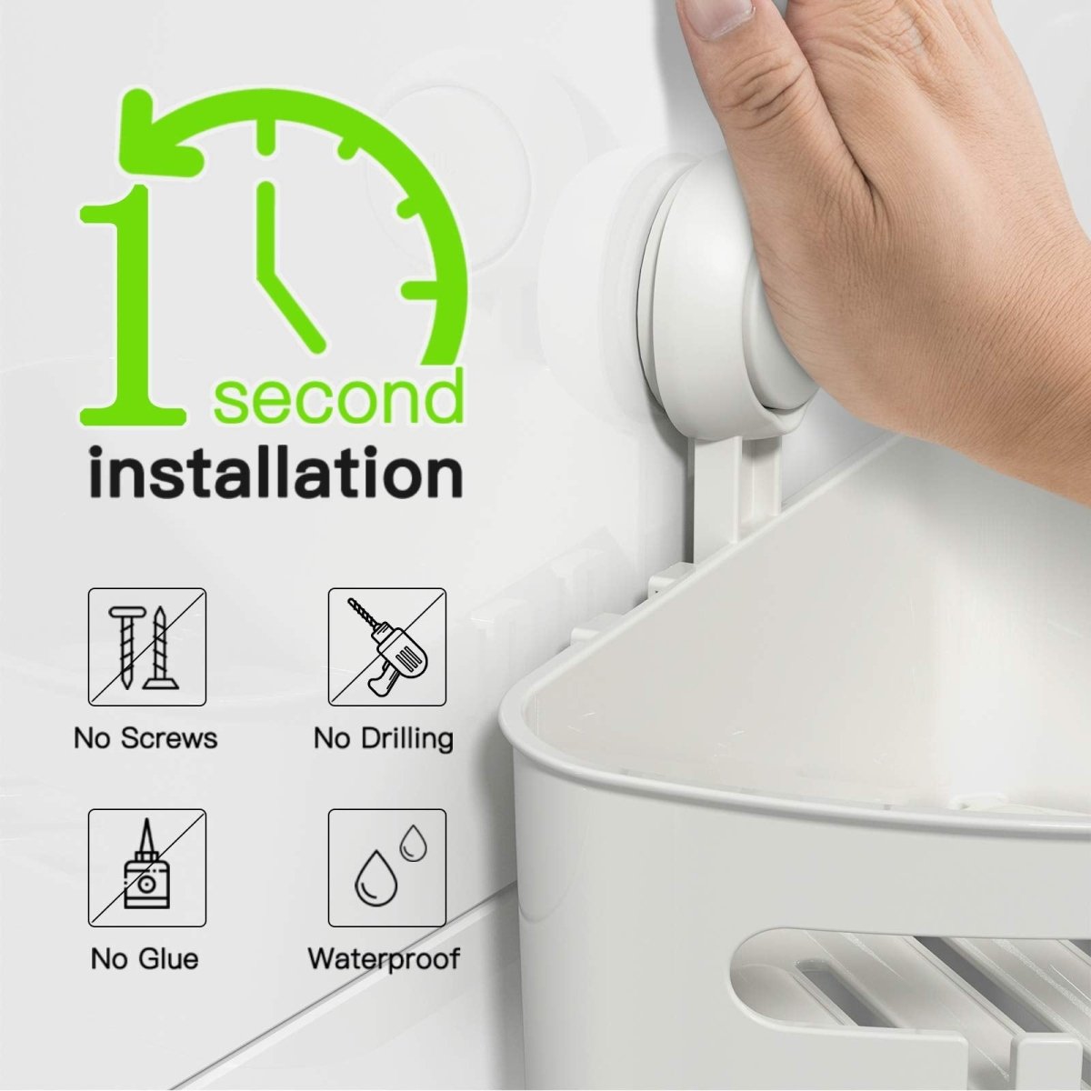 1 second installation bathroom caddy