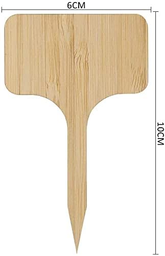 Bamboo Plant Labels Outdoor Wooden Plant Signs Waterproof 50pcs