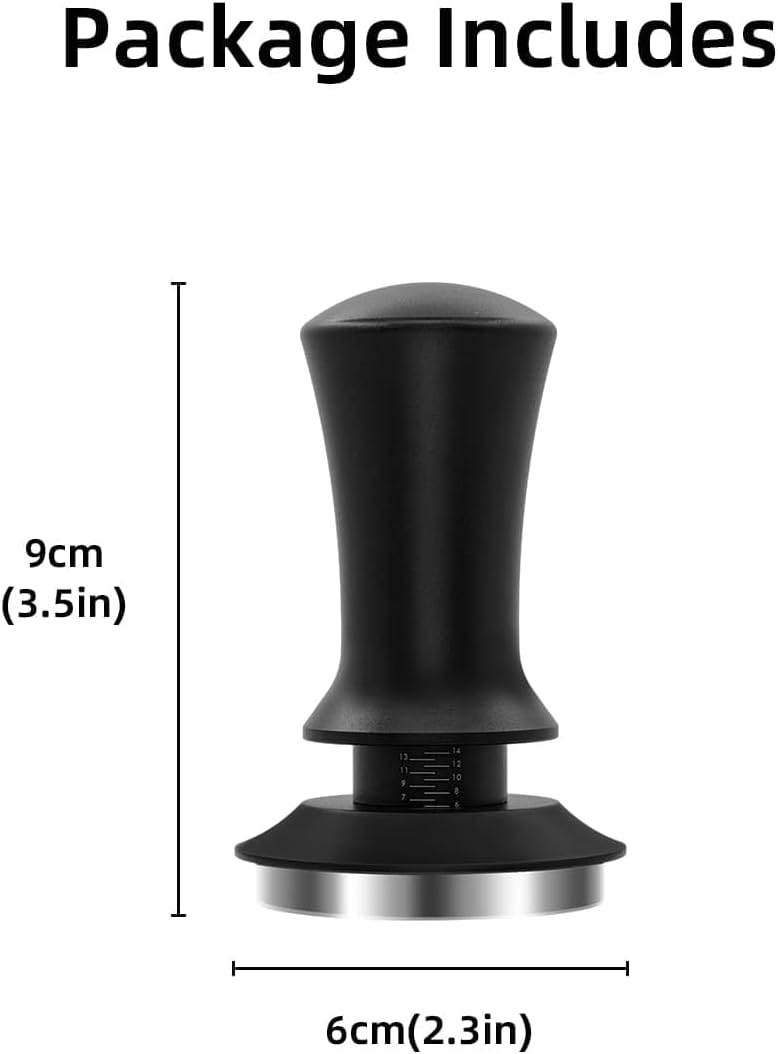 Mcbazel 53mm Espresso Tamper with 53.3-54mm portafilters,Including Popular Sage Models,53mm Adjustable Hand Coffee Tamper 304 Stainless Steel Ripple Base