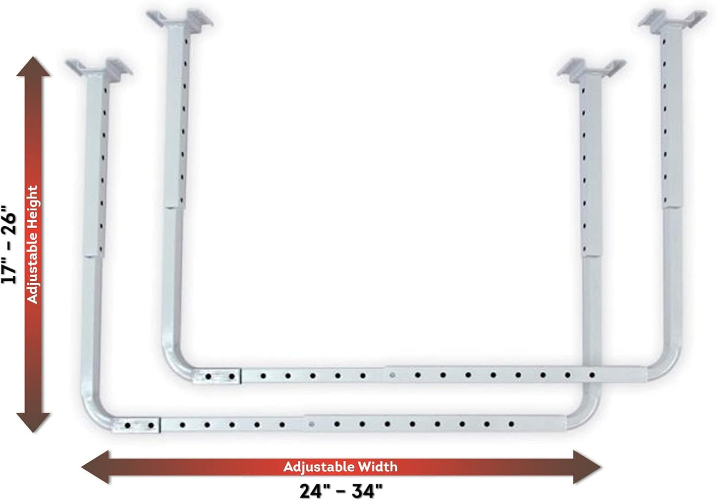HyLoft 80842-10 33 in. x 34 in. Adjustable Garage Ceiling Mount Storage Rack Kit, Garage Overhead Storage Bracket, White