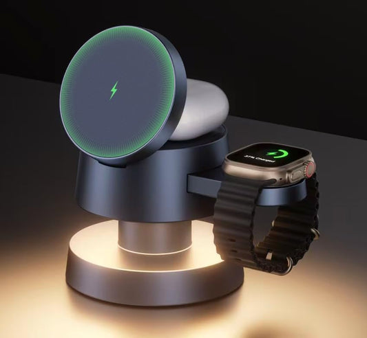 4-in-1 Wireless Charging Station for iPhone, Apple Watch & AirPods