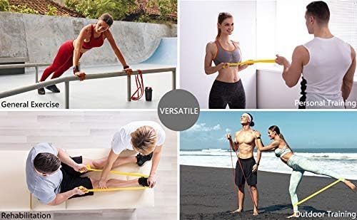 Meteor Essential Power Bands, Resistance Loop Set, Natural Latex Fitness Bands for Workout, Yoga, Weightlifting, Physical Therapy, Rehab, Bench Press, Dead Lift, Improve Mobility and Strength