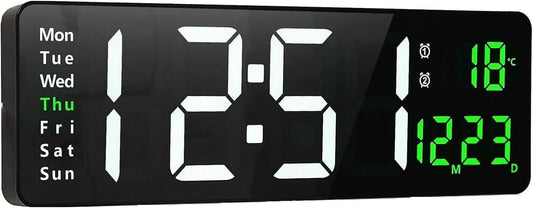 Digital Alarm Clock with USB Charger - Large LED Display | Australia