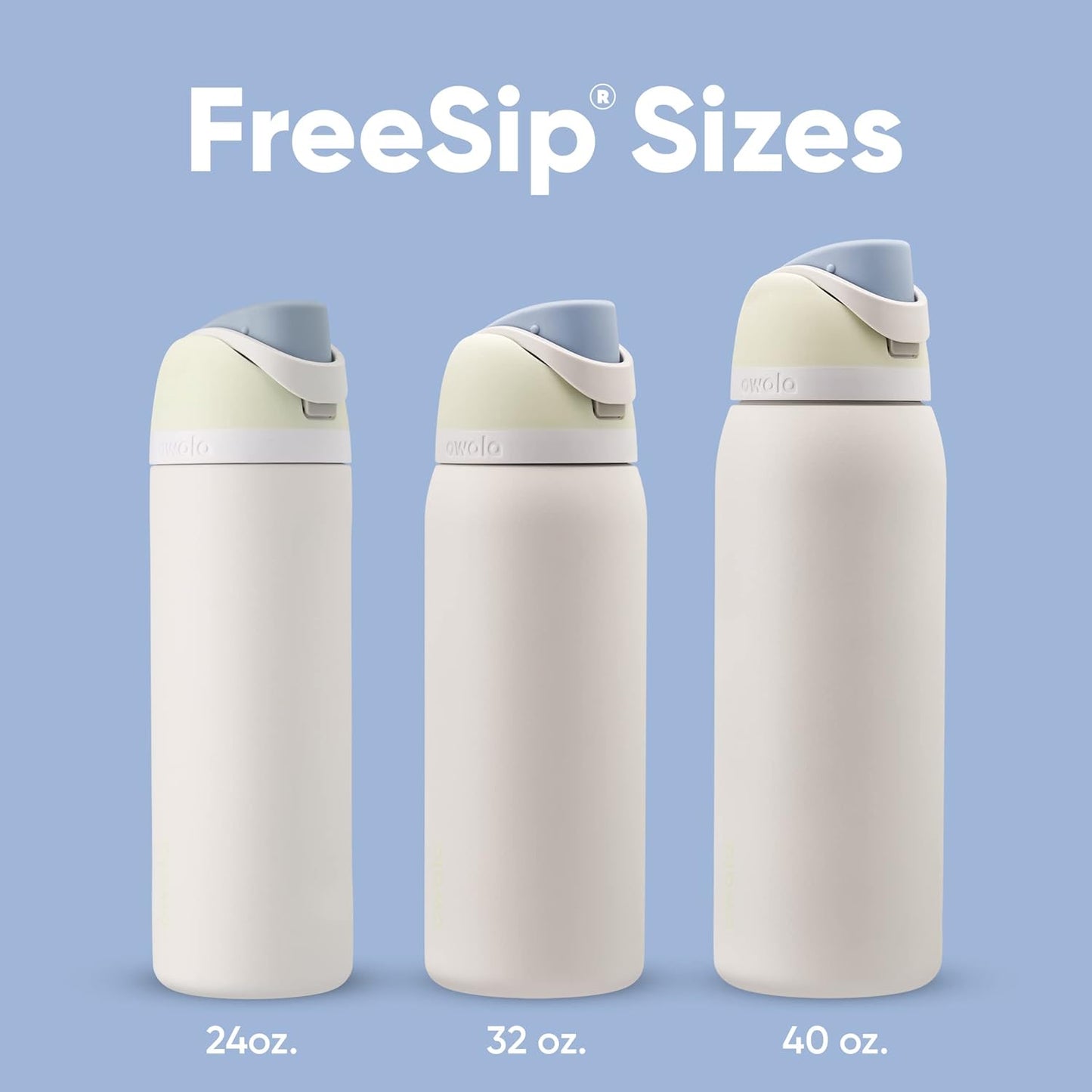 Insulated Stainless Steel Water Bottle - FreeSip Straw & Spout