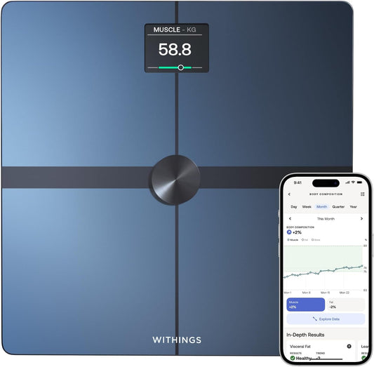 WITHINGS | Smart Body Composition Scale with Heart Rate Monitor | 8-in-1 Health Tracker