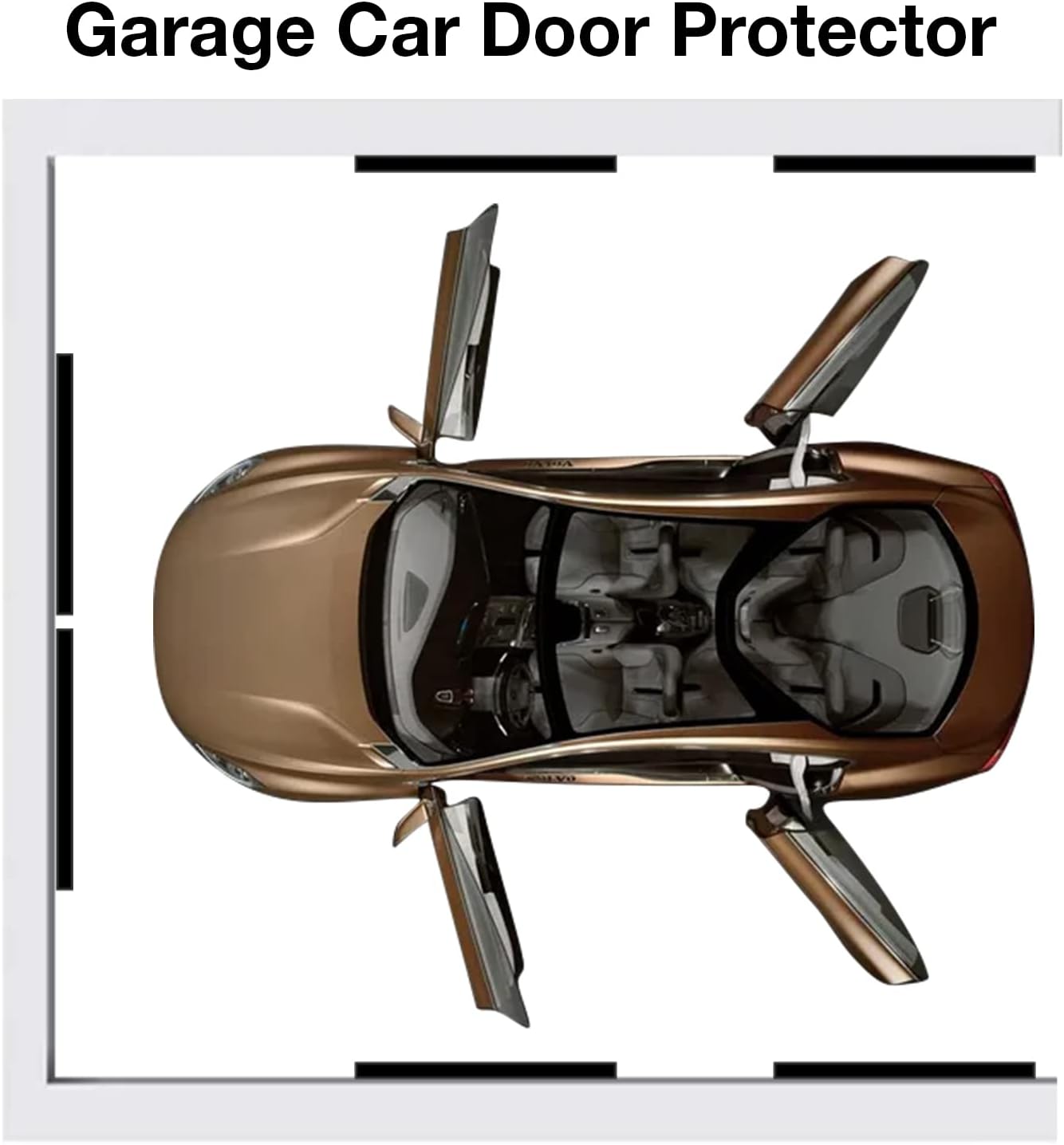 KLOLKUTTA Garage Wall Protector, 4 Pack Car Door Wall Guard Bumpers Self Adhesive High Density EVA Foam for Warehouse Park Assist