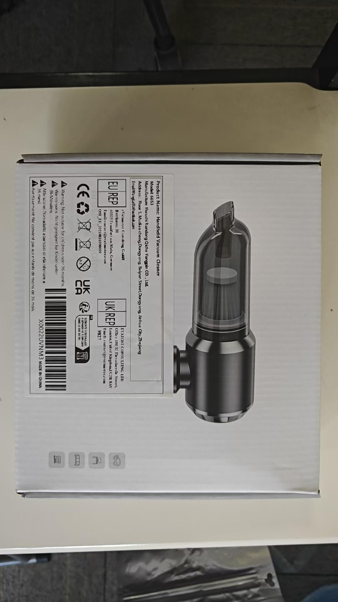 Car Vacuum Cleaner Cordless, Handheld Vacuum 22000PA High Power Suction, 4-in-1 Compressed Air Duster & Air Blower & Pump, Portable Vacuum Cleaner with 3 Gears for Home, Pet, Keyboard (Grey)