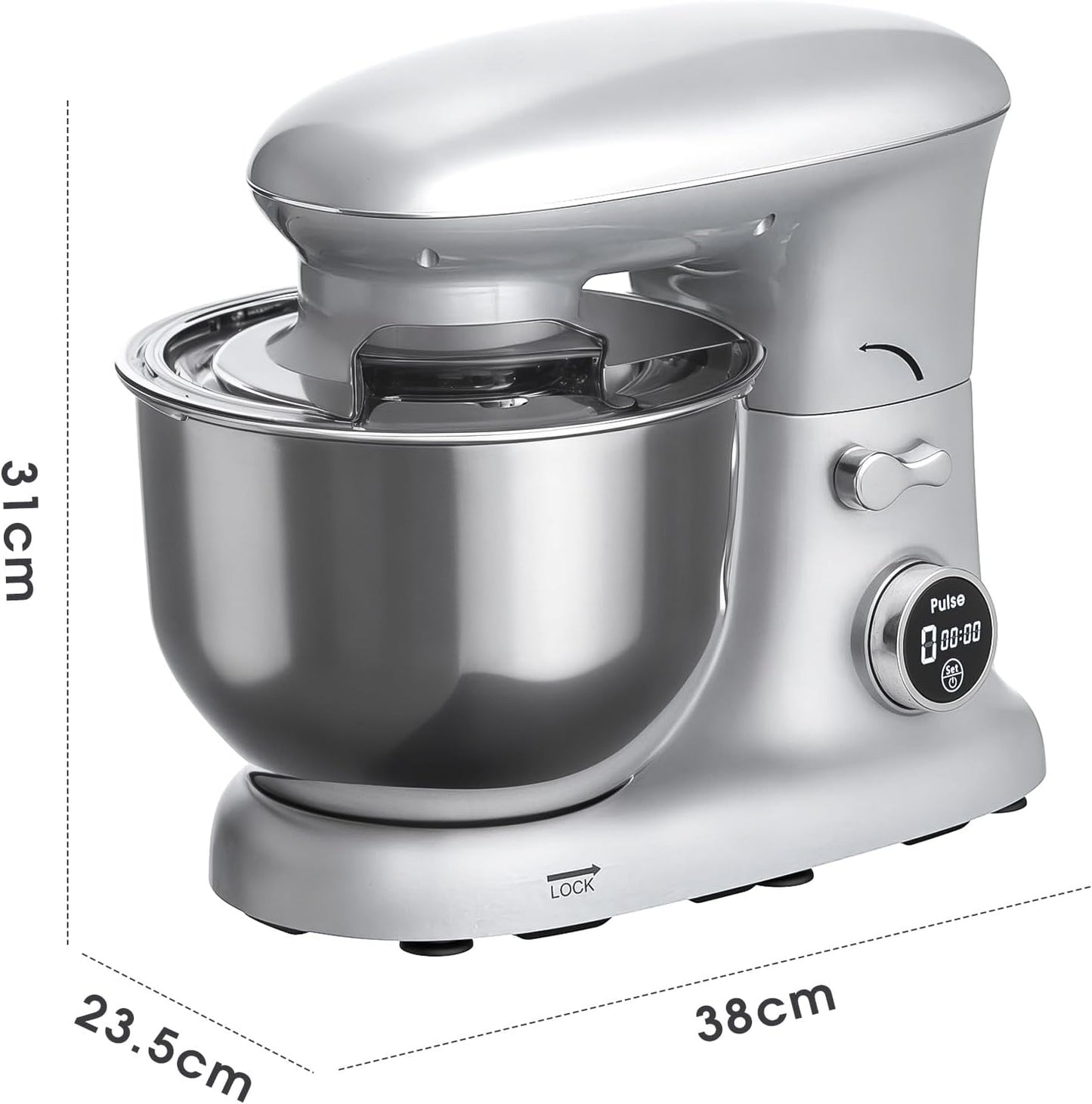 1400W Stand Mixer | 6.5L Electric Food Mixer for Baking