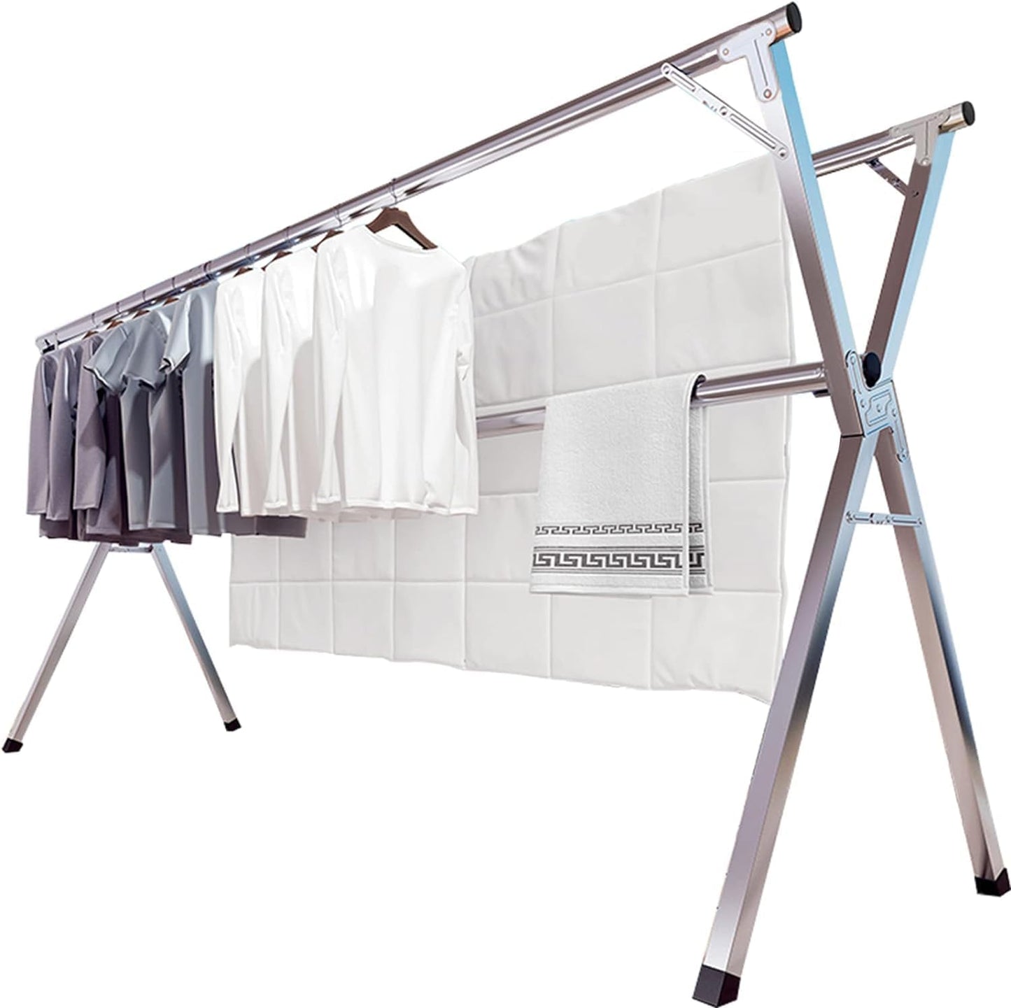 Heavy-Duty Collapsible Clothes Drying Rack | Extendable Stainless Steel