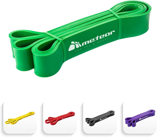 Meteor Essential Power Bands, Resistance Loop Set, Natural Latex Fitness Bands for Workout, Yoga, Weightlifting, Physical Therapy, Rehab, Bench Press, Dead Lift, Improve Mobility and Strength