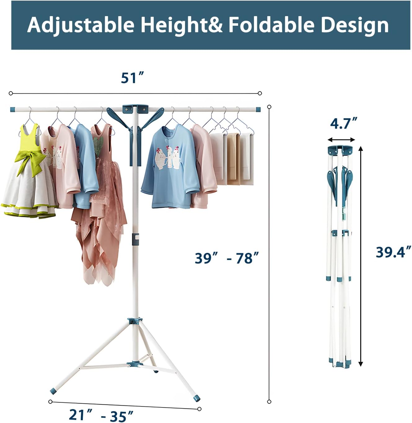 Heavy-Duty Collapsible Clothes Drying Rack | Extendable Stainless Steel