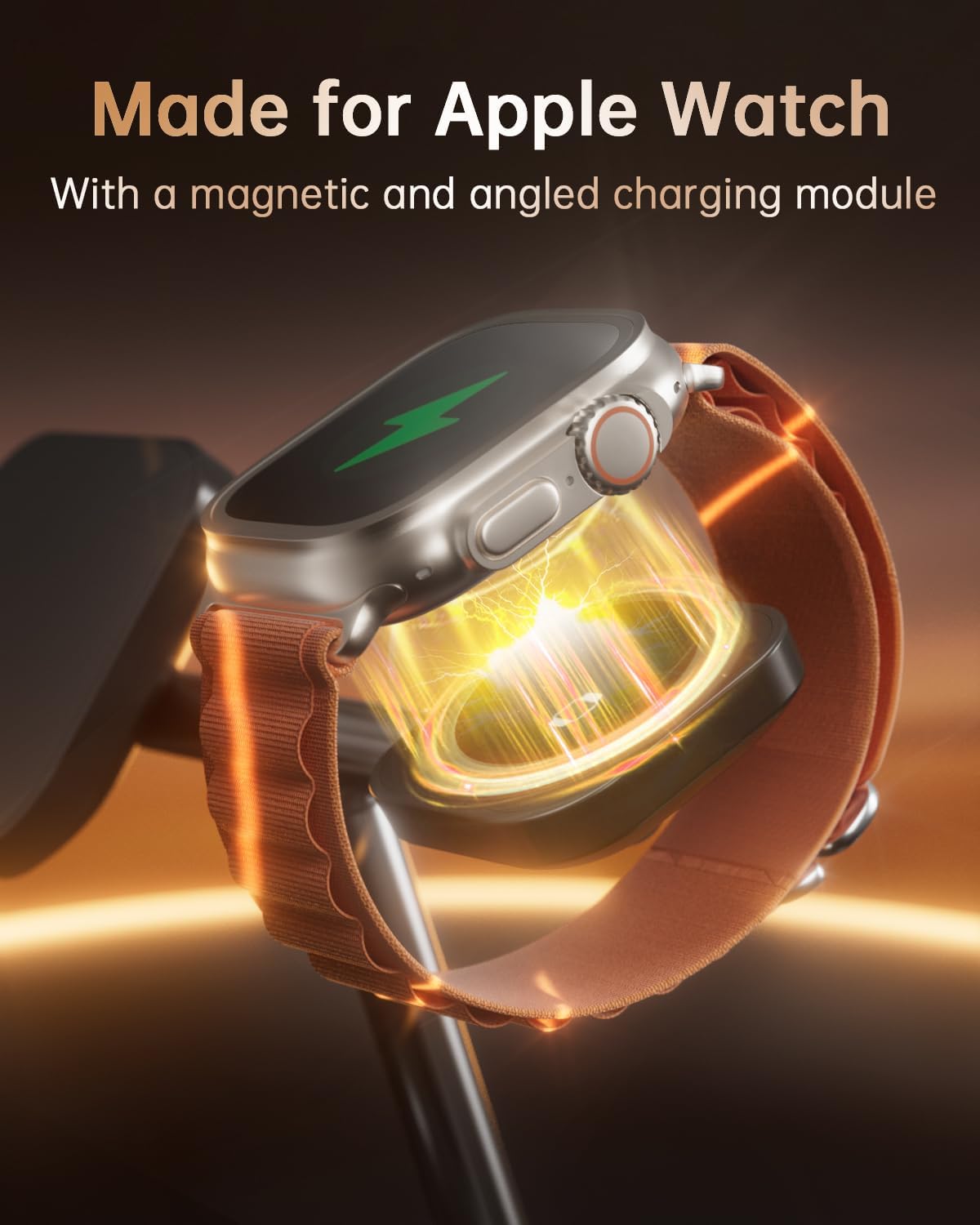 3-in-1 MagSafe Wireless Charger Stand – Fast Charging for iPhone, Apple Watch & AirPods