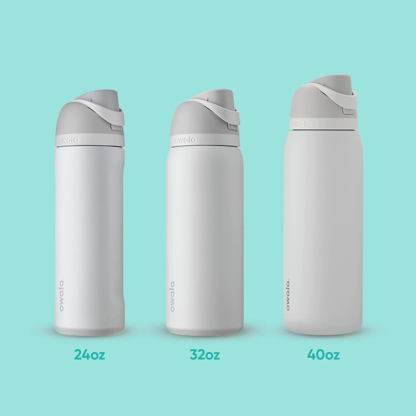 Insulated Stainless Steel Water Bottle - FreeSip Straw & Spout