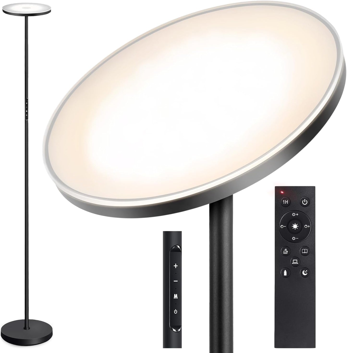 Modern LED Floor Lamp with Remote | Eye-Caring & Dimmable