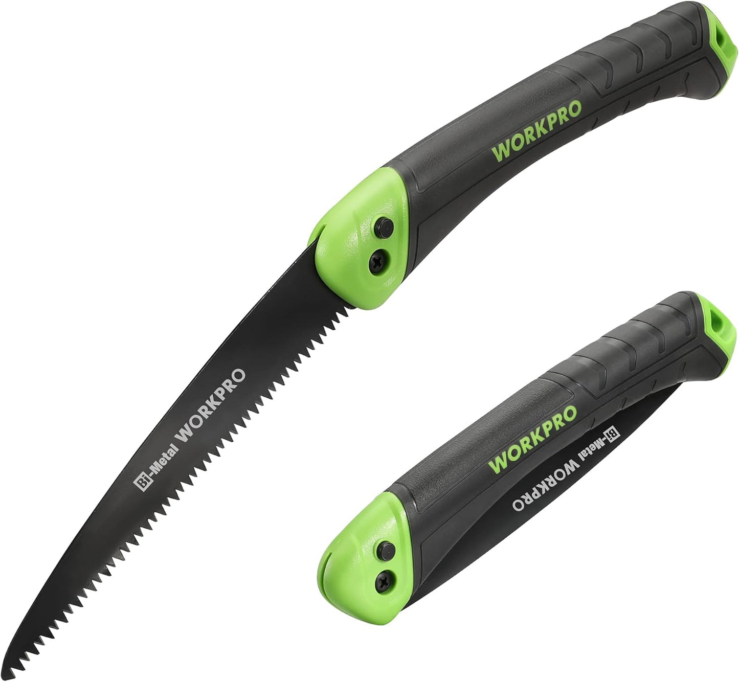 WORKPRO Pruning Saws 180mm, Hand Saws with Safety Lock, Folding Saw with Triple Tooth Cut, Ideel for Garden, Camping, Tree Trimming and More