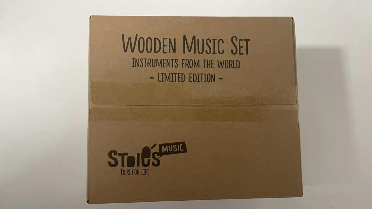 Stoie's Wooden Musical Instruments for Toddlers 1-3, Montessori Music Toys for 1 Year Old, with Xylophone, Tambourine and Maracas, Educational Development and Creativity, Baby Musical Instruments