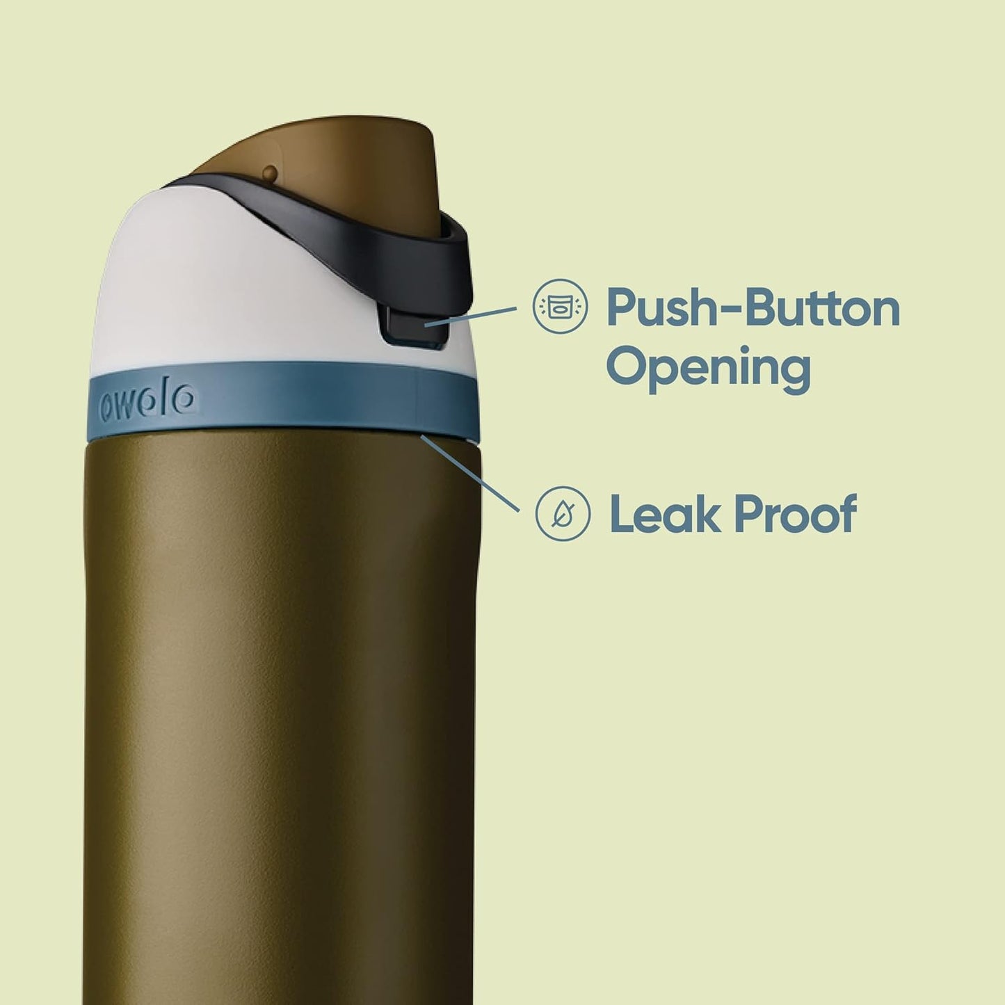 Insulated Stainless Steel Water Bottle - FreeSip Straw & Spout