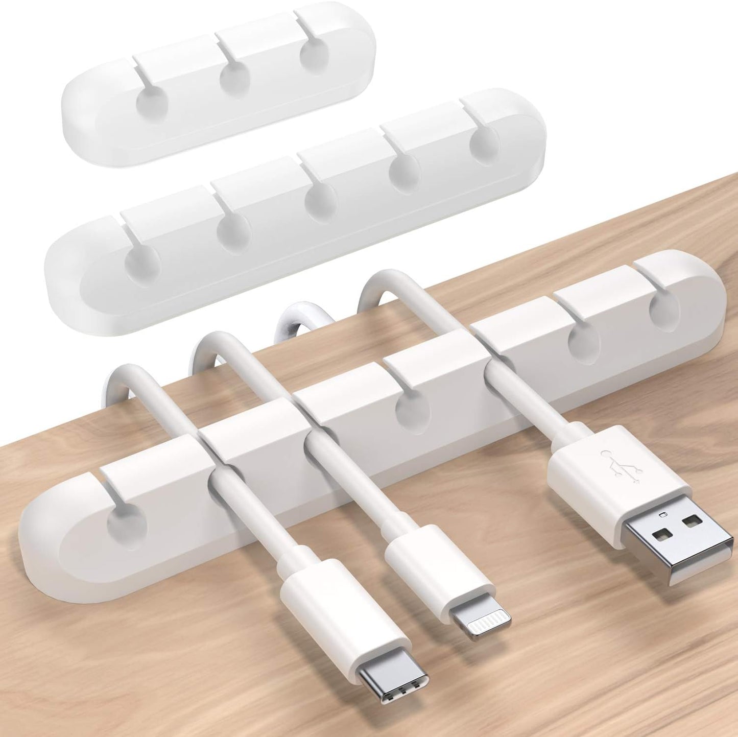 Cable Holder Clips | Desk Cord Organizer | Wire Management Solution