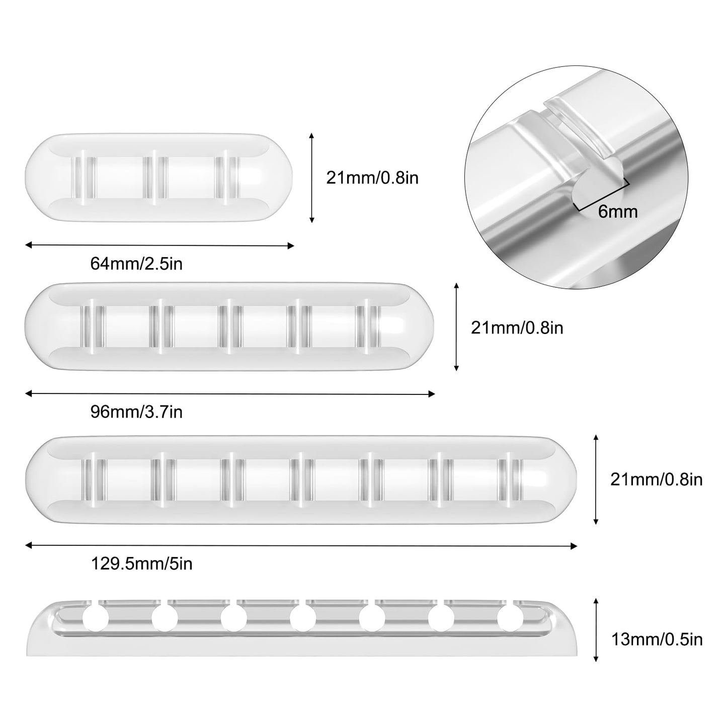 Cable Holder Clips | Desk Cord Organizer | Wire Management Solution
