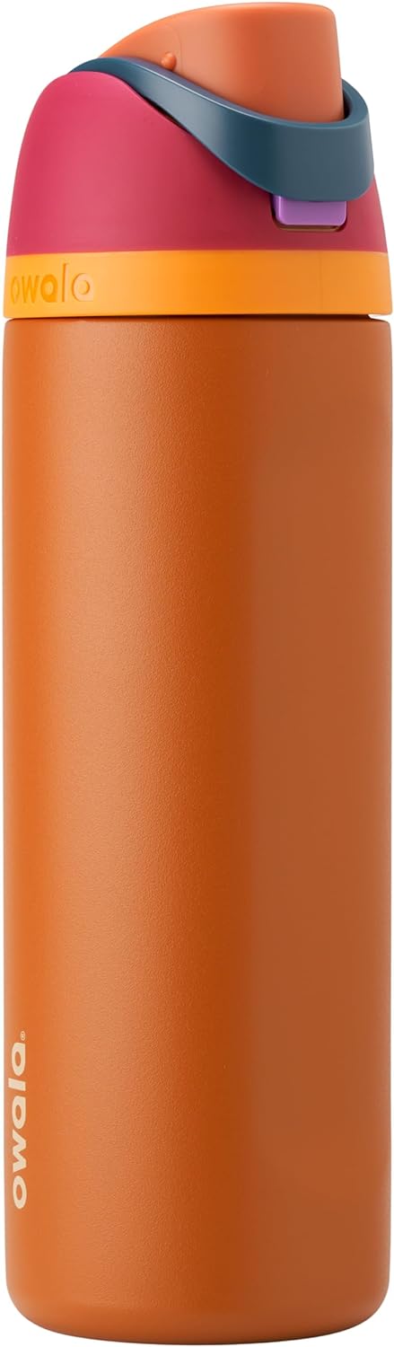 Insulated Stainless Steel Water Bottle - FreeSip Straw & Spout