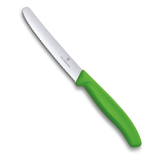 Victorinox Classic Wavy Edge Steak and Tomato Knife, Green