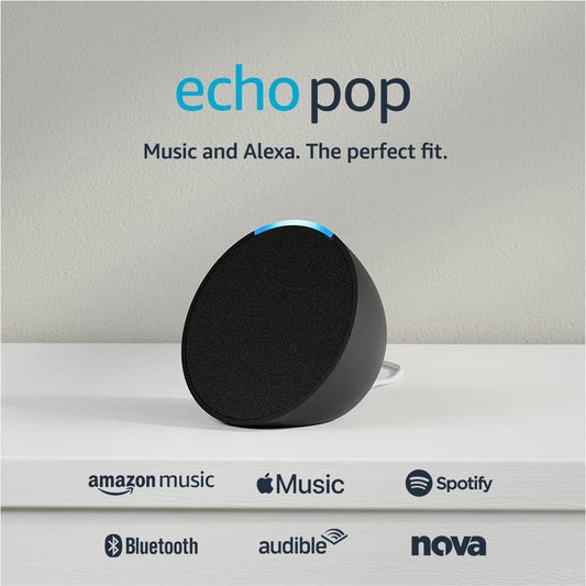 Echo Pop | Full sound compact Wi-Fi and Bluetooth smart speaker