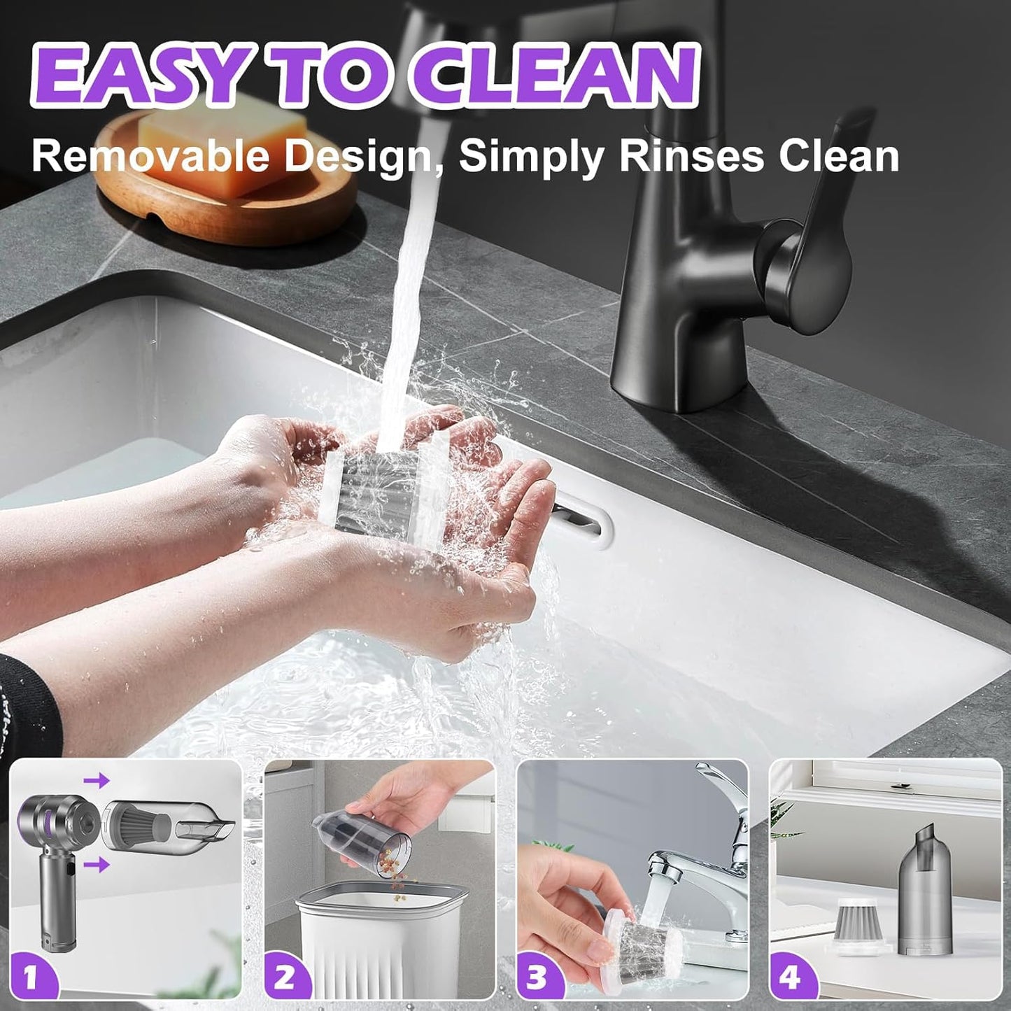 Portable Car Vacuum Cleaner | Cordless Handheld Car Vac & Blower