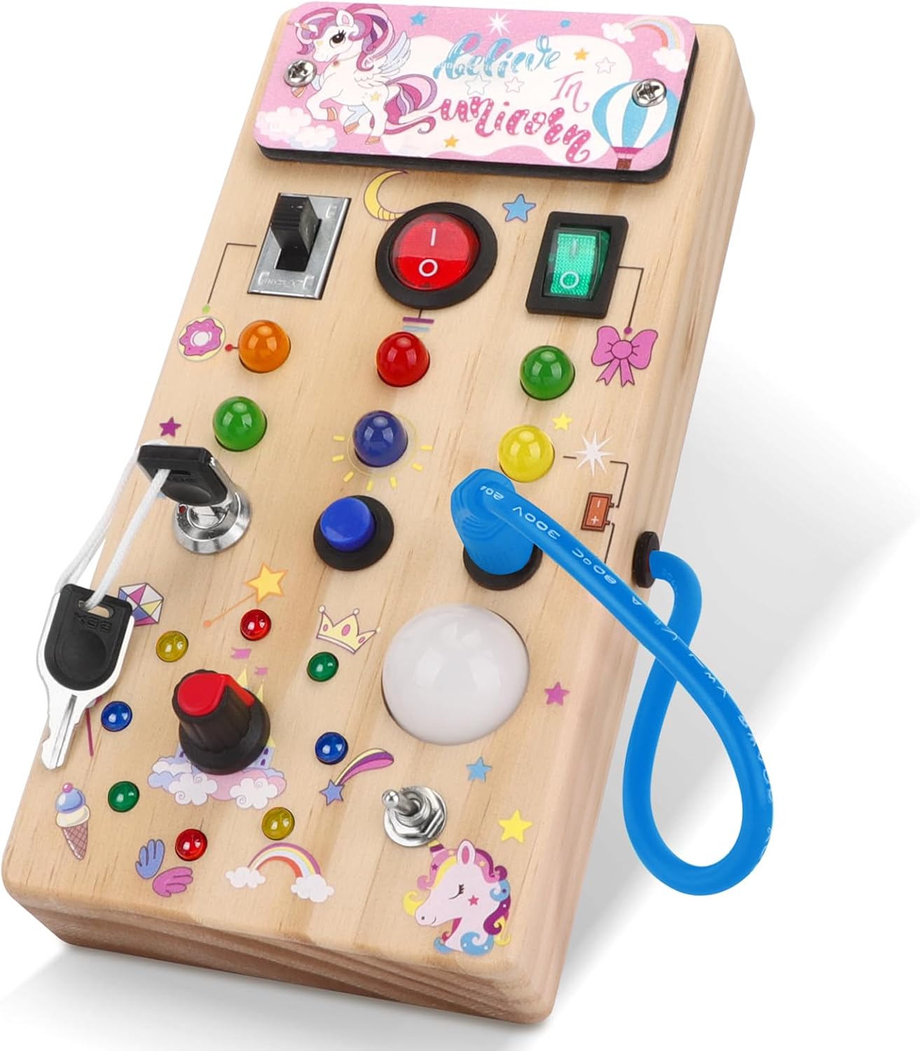 Montessori Busy Board Kids Toys, Toys for 1+ Year Old, Sensory Wooden Boy Toddler Games