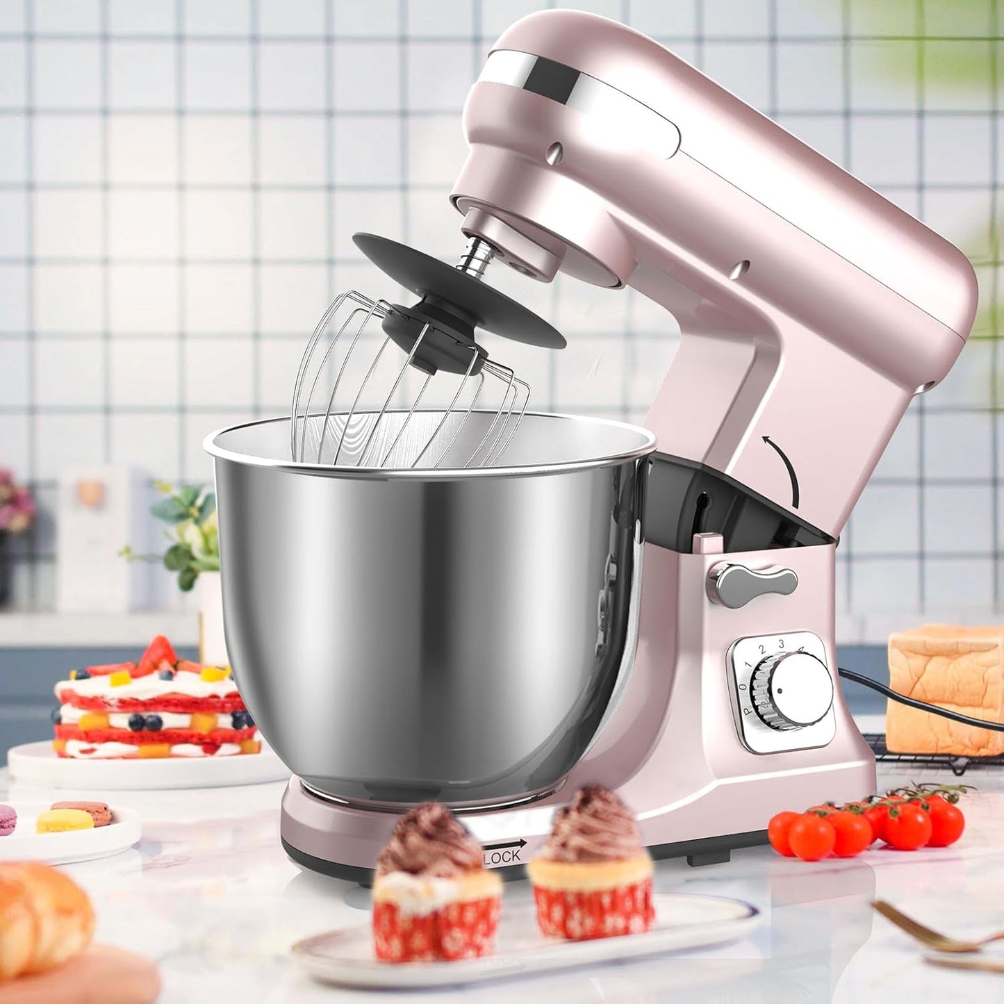 1400W Stand Mixer | 6.5L Electric Food Mixer for Baking
