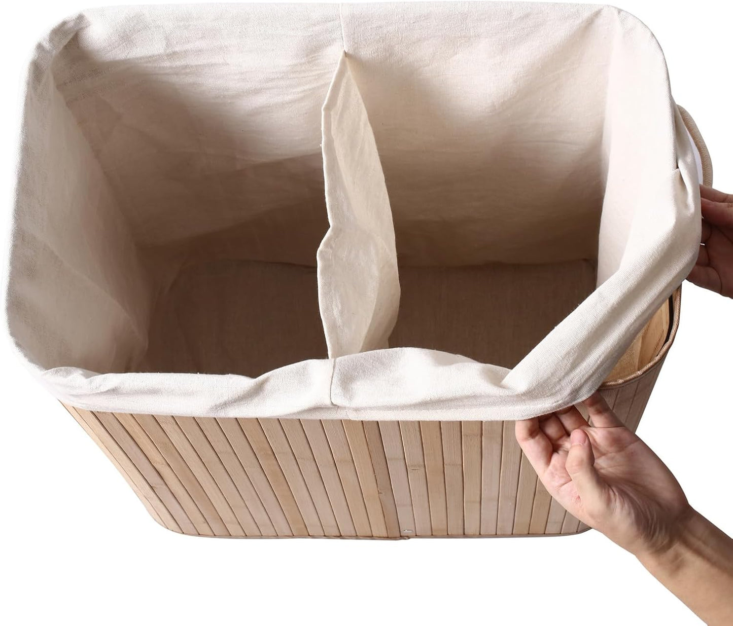 Bamboo Laundry Hamper | Rectangular Laundry Basket | Foldable Storage