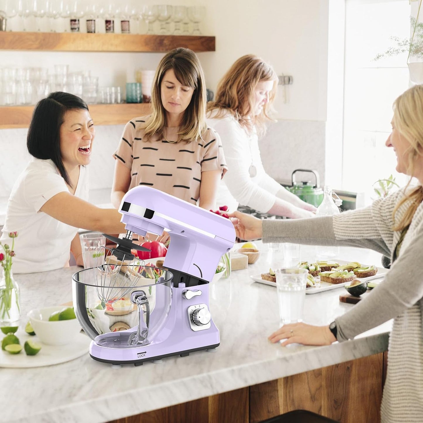 1400W Stand Mixer | 6.5L Electric Food Mixer for Baking