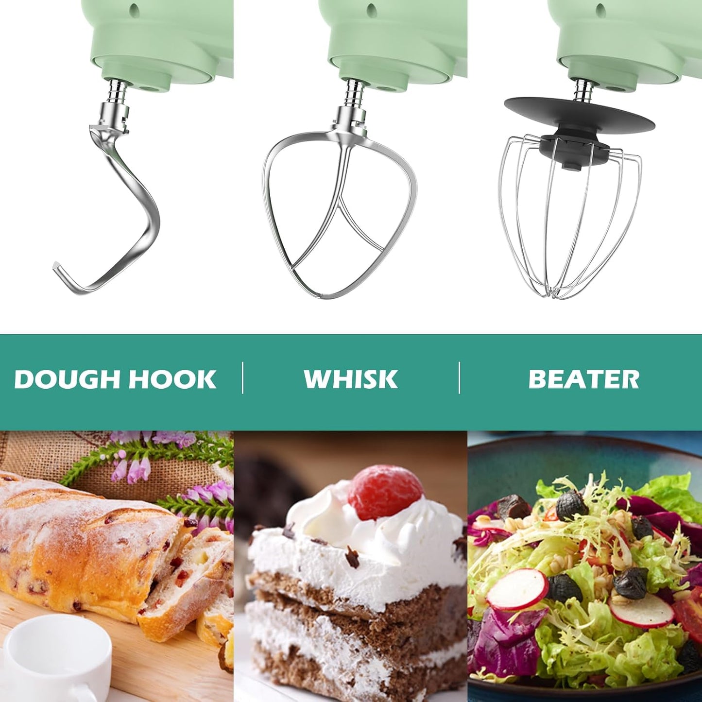 1400W Stand Mixer | 6.5L Electric Food Mixer for Baking