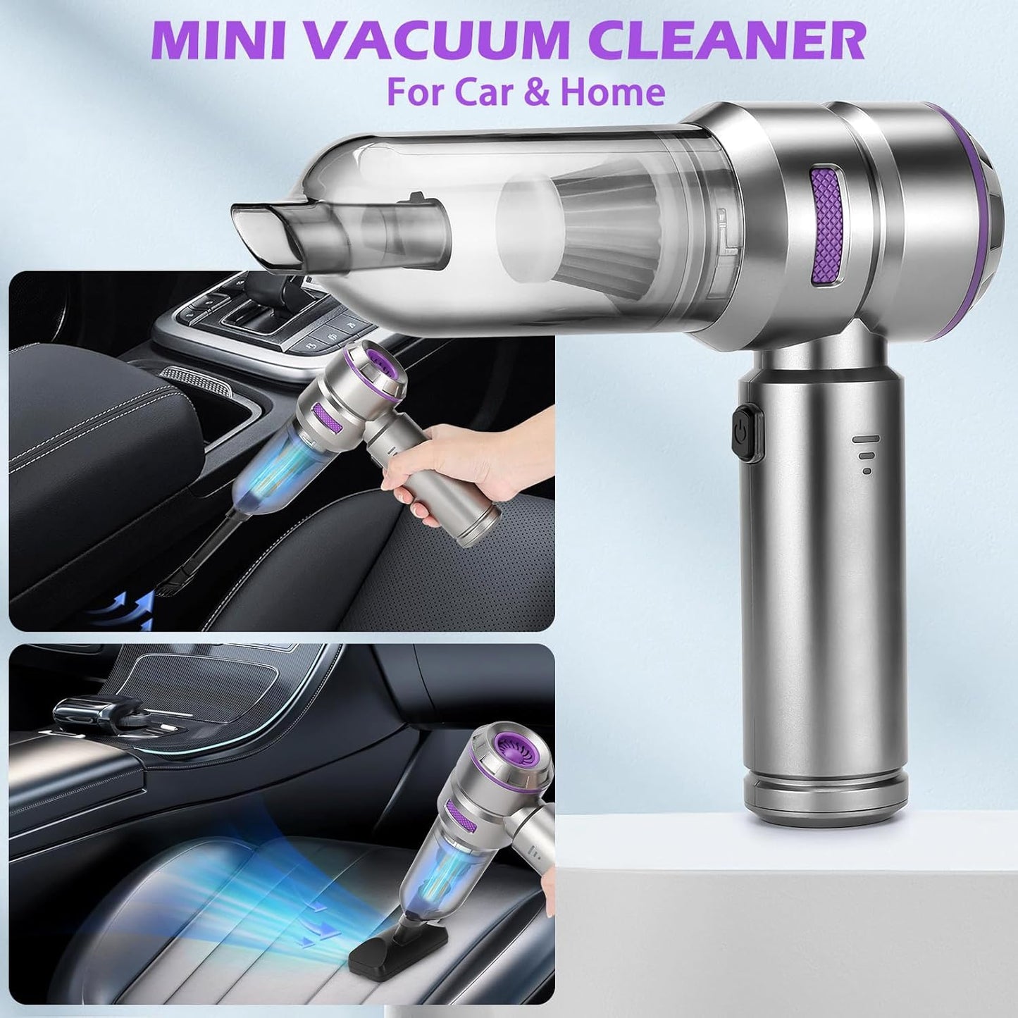 Portable Car Vacuum Cleaner | Cordless Handheld Car Vac & Blower