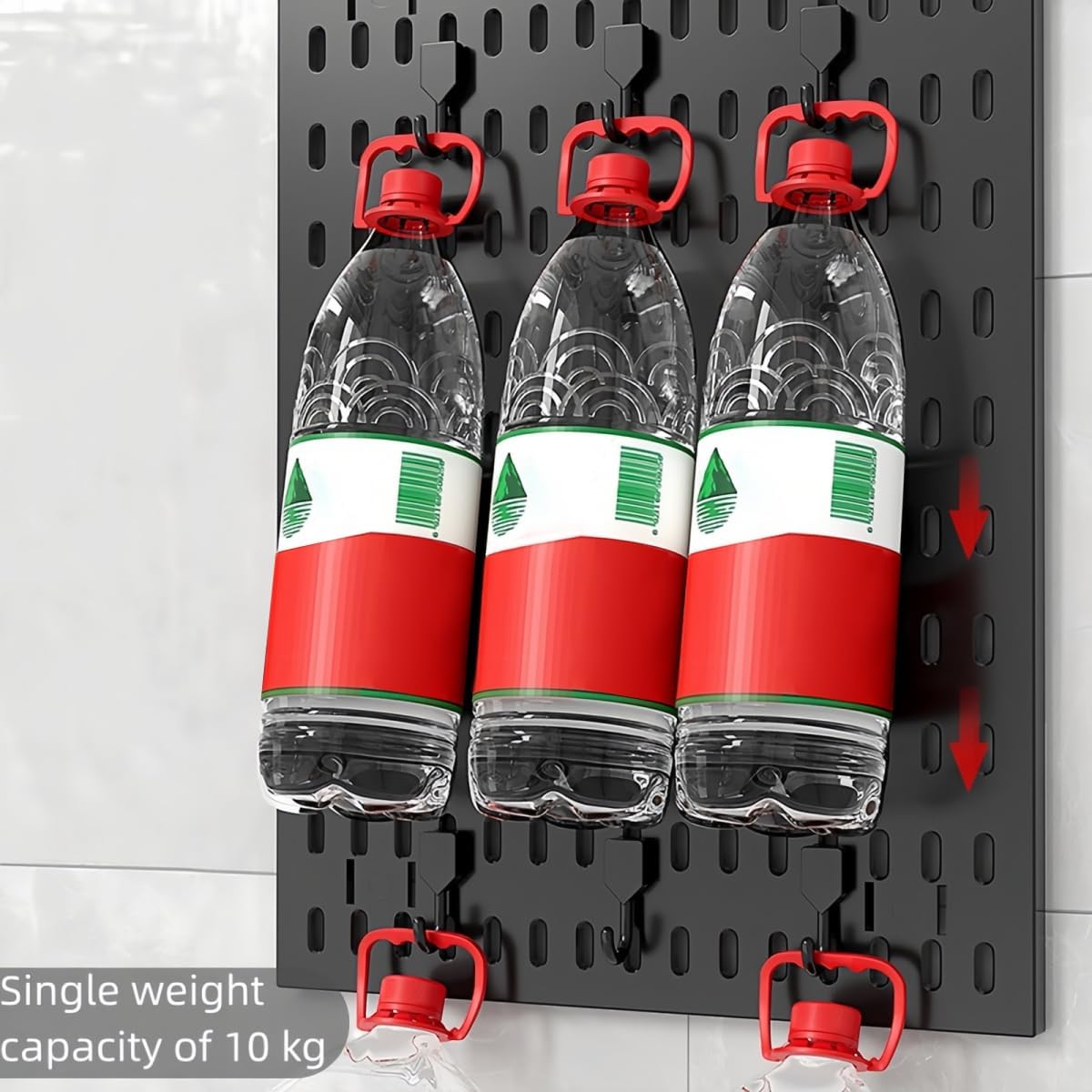 9SHOME Pegboard Combination Kit, 4Pcs Peg Boards with 18Pcs Accessories Modular Hanging for Wall Organiser, Wall Mounted Display Pegboard Panel Kits for Craft, Ornaments, Nursery, Office, Bedroom