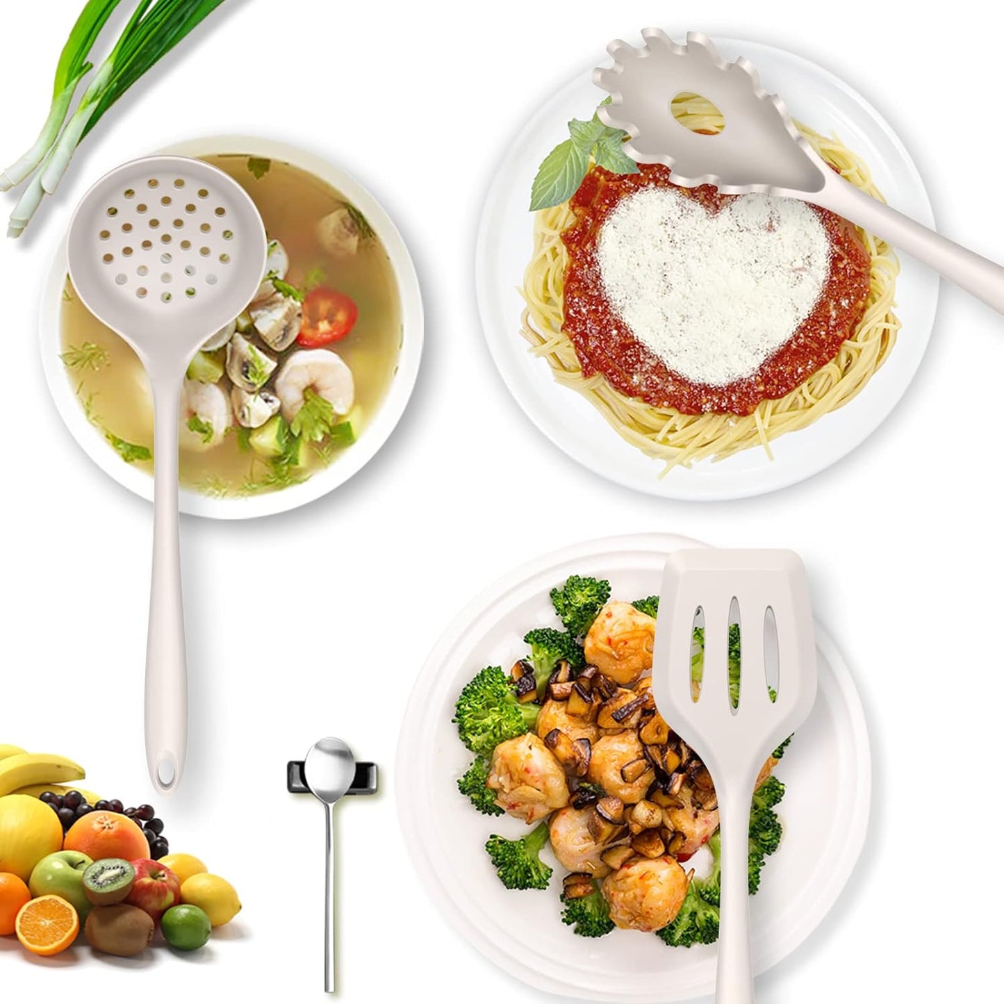 15-Piece Silicone Cooking Utensils Set | Dishwasher Safe