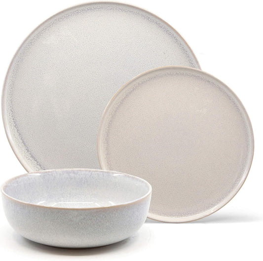 Salt and Pepper Relic | Moss Green Dinner Set for 4 | Modern Stoneware Dining