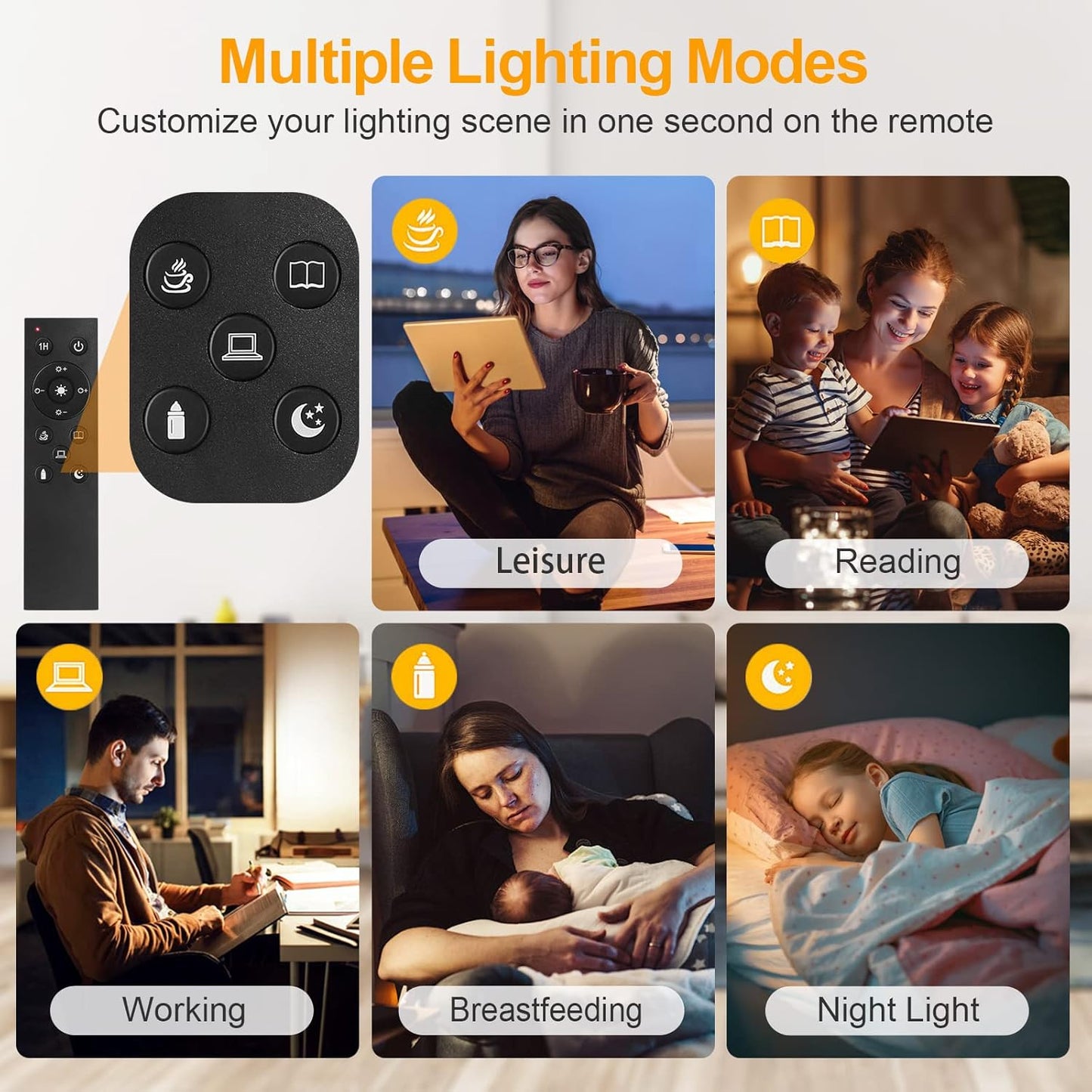 Modern LED Floor Lamp with Remote | Eye-Caring & Dimmable