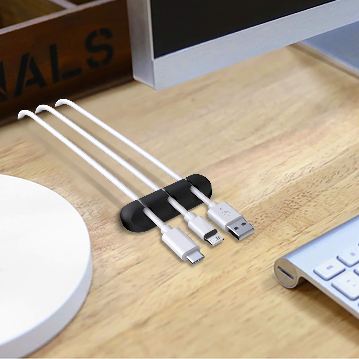 Cable Holder Clips | Desk Cord Organizer | Wire Management Solution