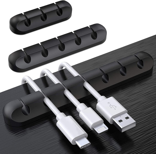 Cable Holder Clips | Desk Cord Organizer | Wire Management Solution
