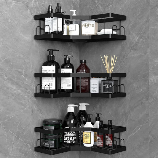 Self-Adhesive Bathroom Corner Shelf - Drill-Free Shower Caddy