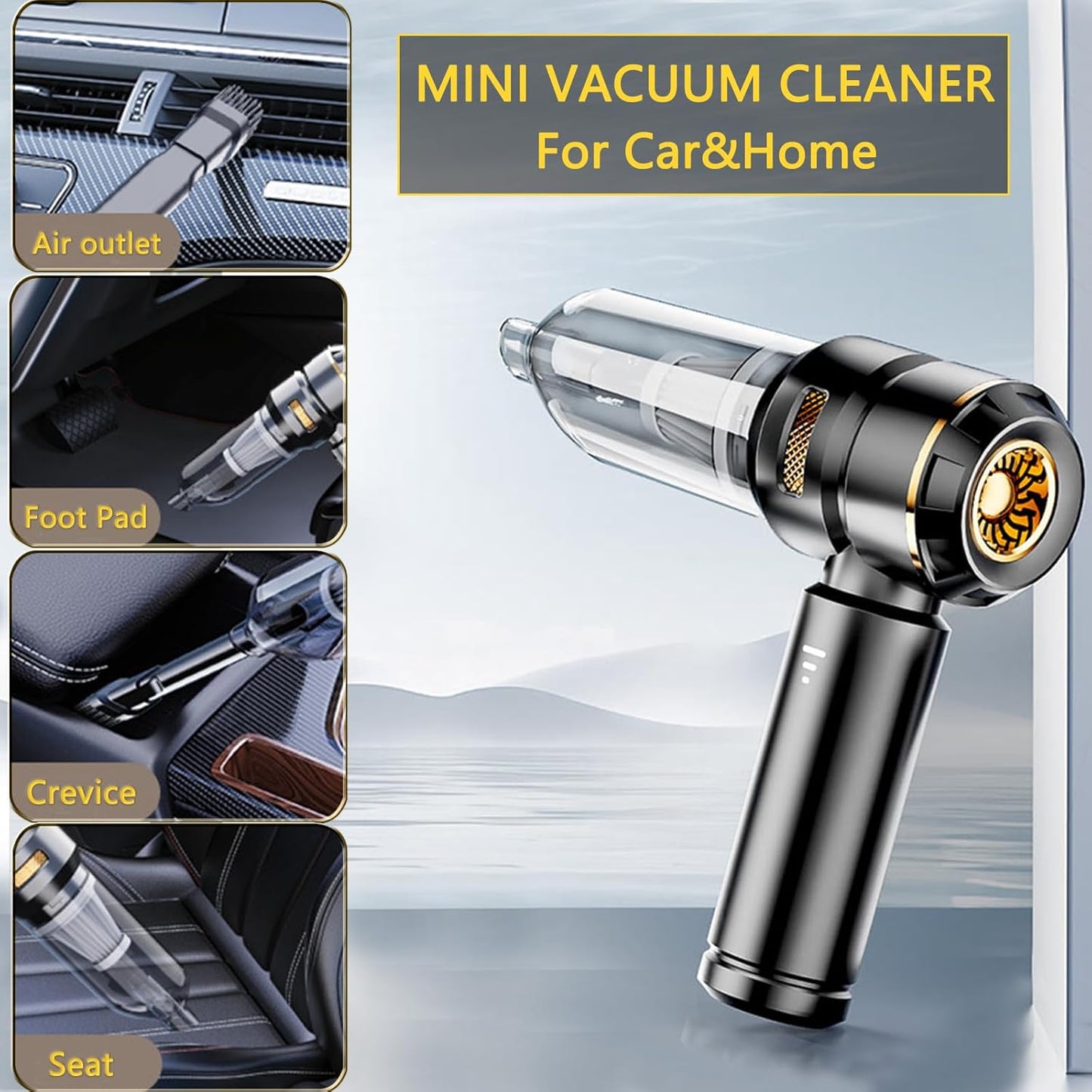 Portable Car Vacuum Cleaner | Cordless Handheld Car Vac & Blower