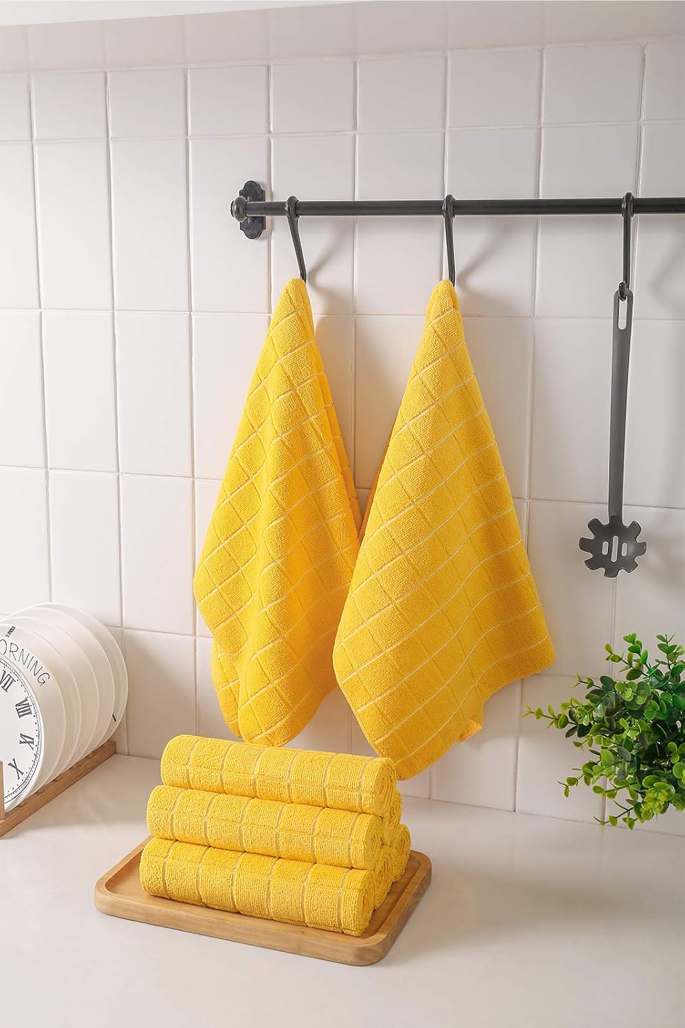 Microfiber Kitchen Towels Set of 8 | Super Absorbent Dish Cloths