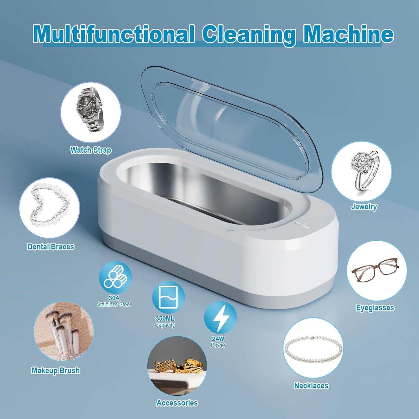Ultrasonic Jewelry Cleaner | Deep Clean for Jewelry, Eyeglasses & More | Australia