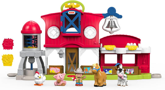 Fisher-Price Little People Toddler Learning Toy Caring for Animals Farm Interactive Playset with Smart Stages for Ages 1+ Years