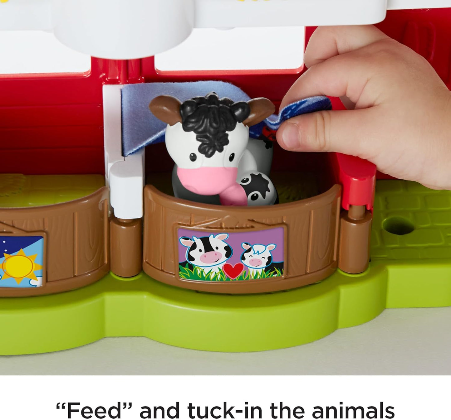 Fisher-Price Little People Toddler Learning Toy Caring for Animals Farm Interactive Playset with Smart Stages for Ages 1+ Years