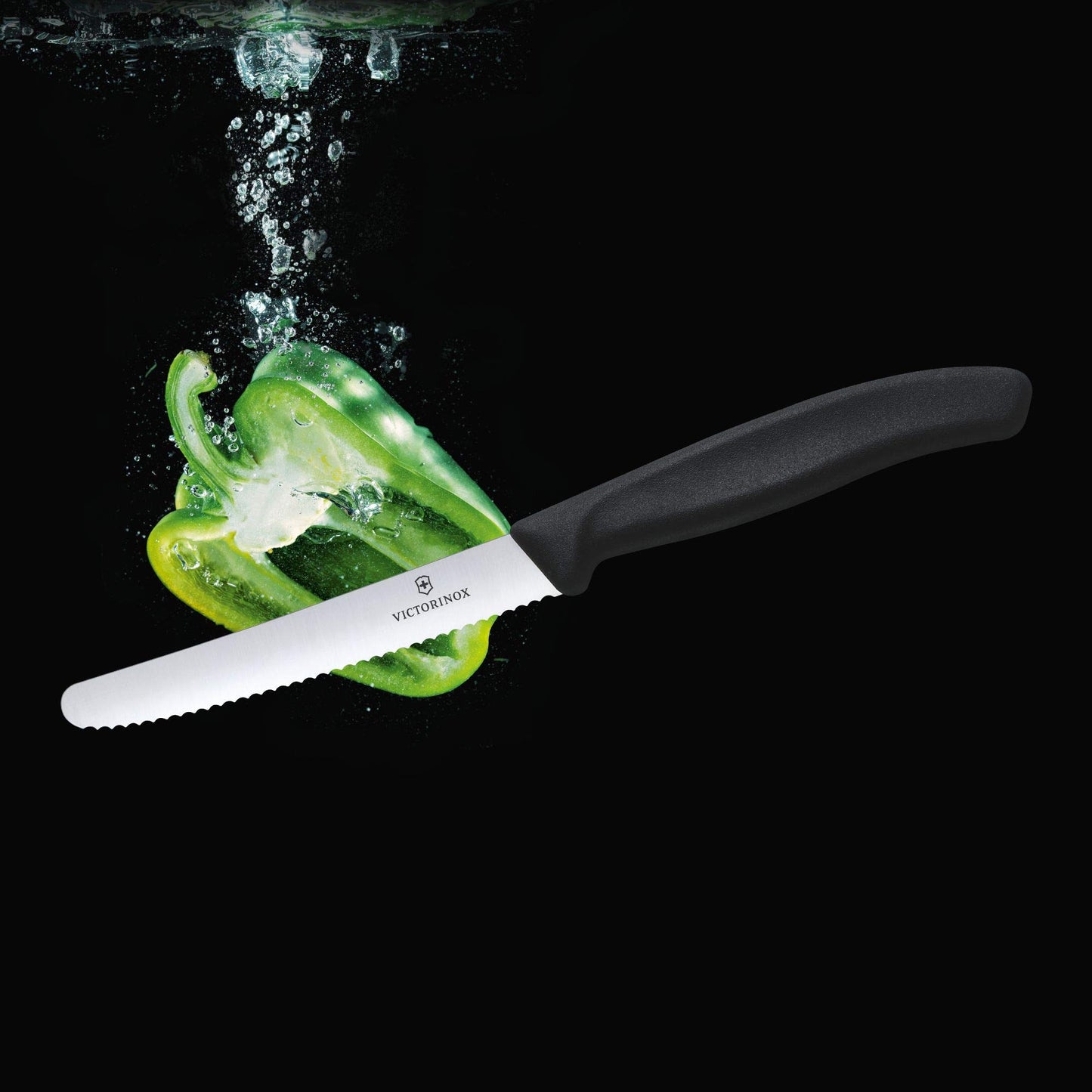 Victorinox Classic Wavy Edge Steak and Tomato Knife, Green