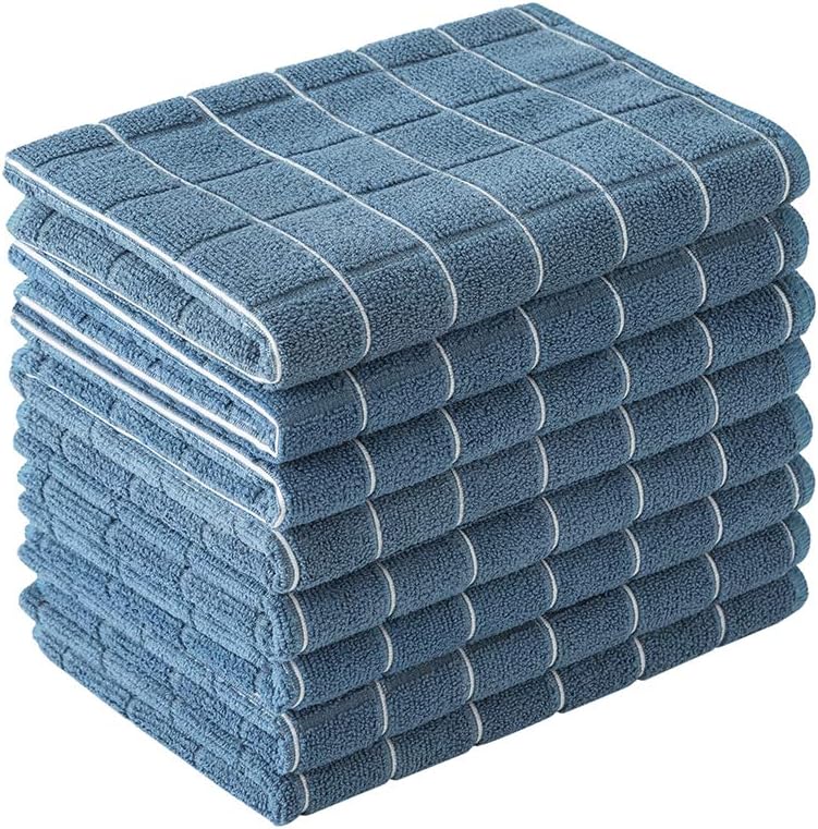 Microfiber Kitchen Towels Set of 8 | Super Absorbent Dish Cloths