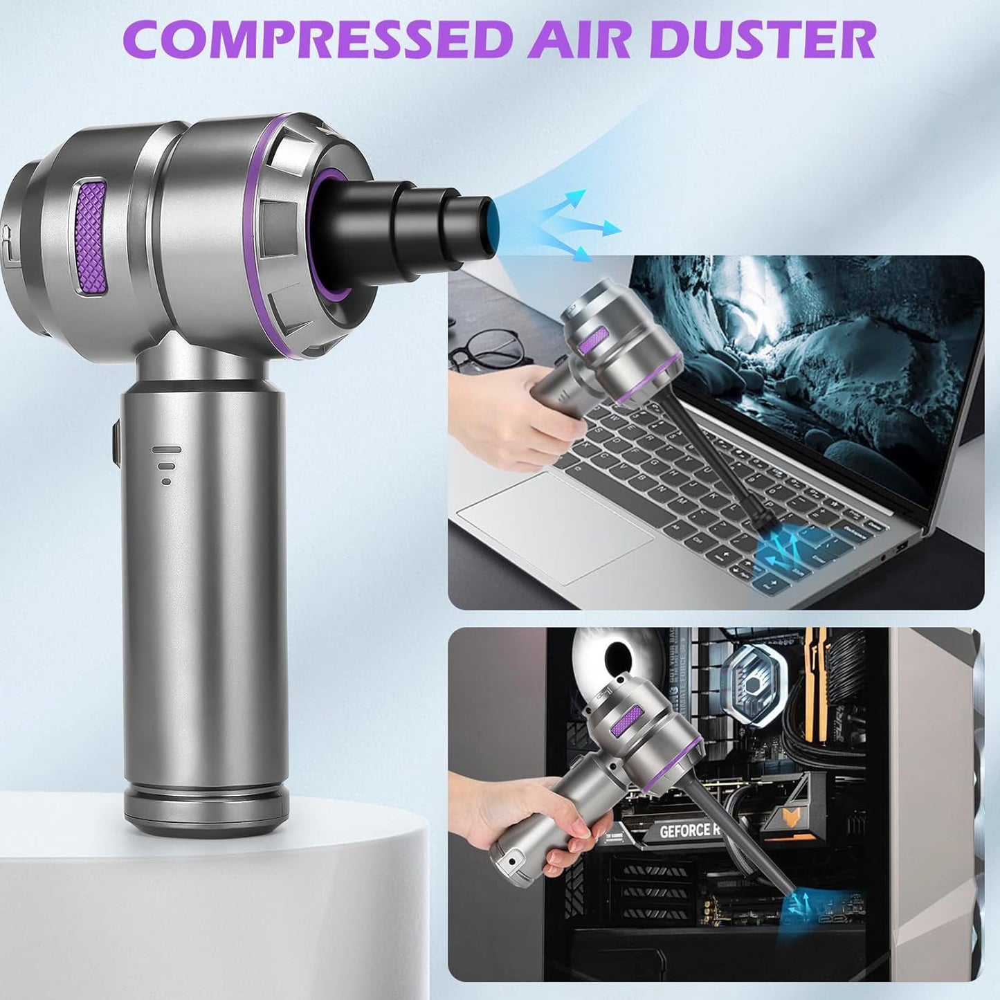 Portable Car Vacuum Cleaner | Cordless Handheld Car Vac & Blower