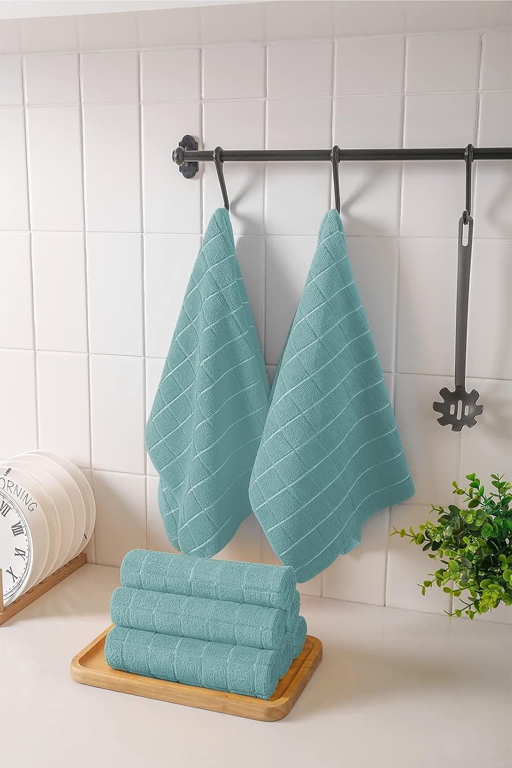Microfiber Kitchen Towels Set of 8 | Super Absorbent Dish Cloths
