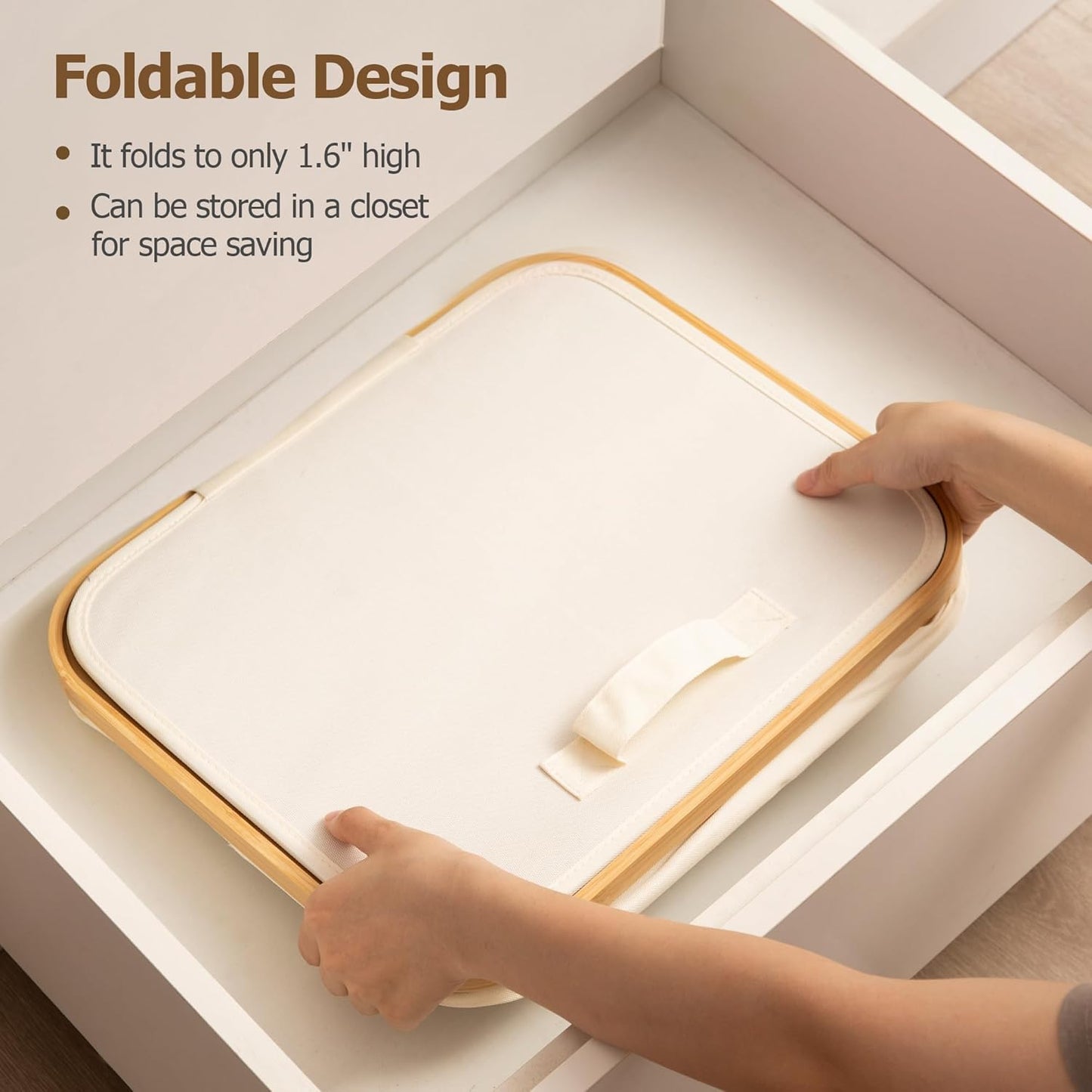 Large Double Hamper | Storage Basket with Lid & Removable Bags